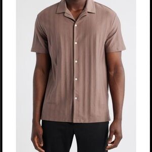 Reiss Sampson Textured Cuban Shirt